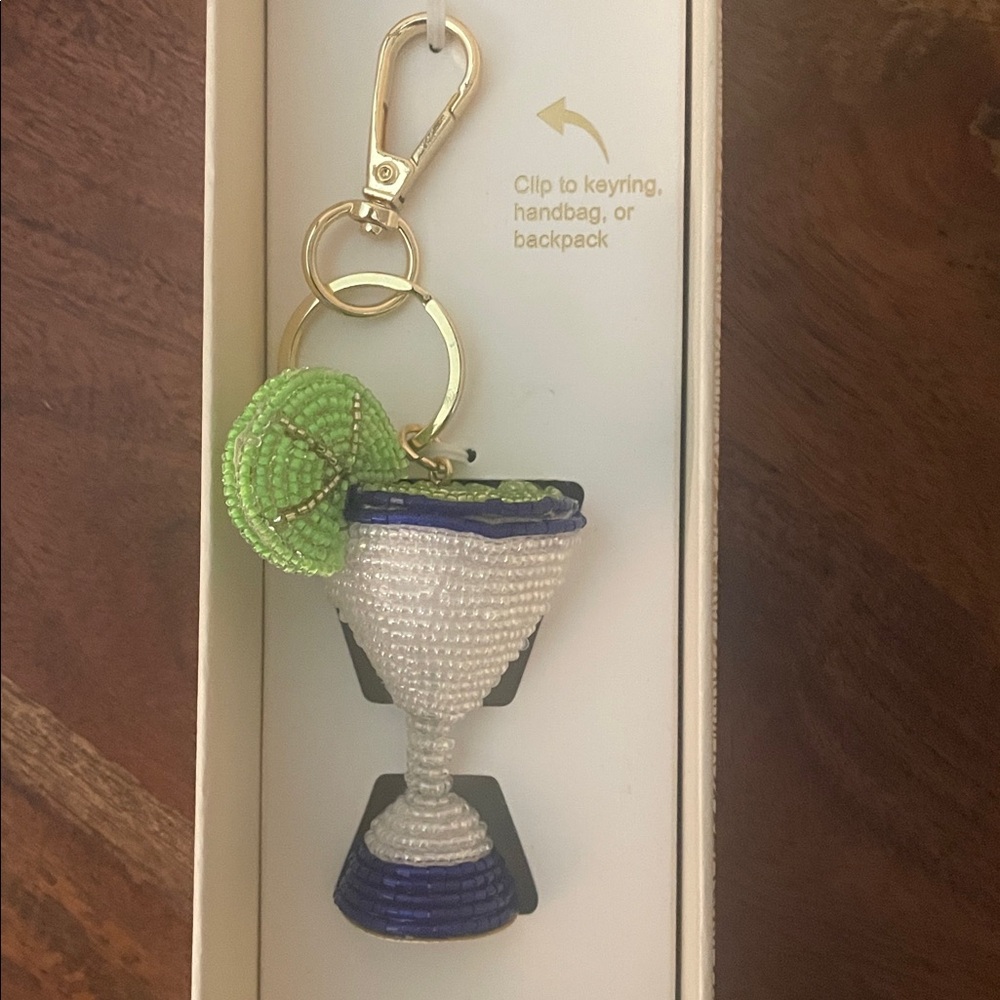 Viral Tik Tok Margarita with Lime Slice Bag Charm/Key Chain by Haute Hippie - Picture 2 of 9